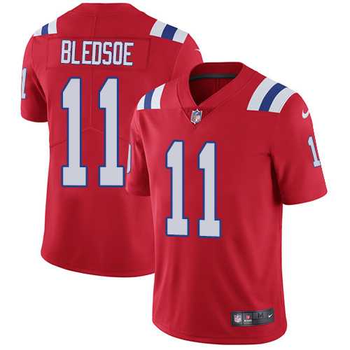 Nike New England Patriots #11 Drew Bledsoe Red Alternate NFL Vapor Untouchable Limited Jersey,We sell and wholesale Nike New England Patriots #11 Drew Bledsoe Red Alternate NFL Vapor Untouchable Limited Jersey on line form chian!